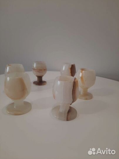 Рюмки из оникса 6 шт