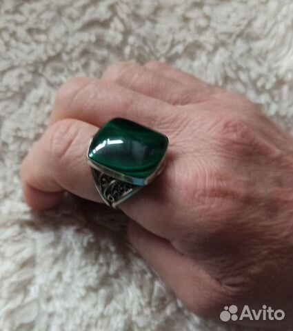 Кольцо с малахитом СССР