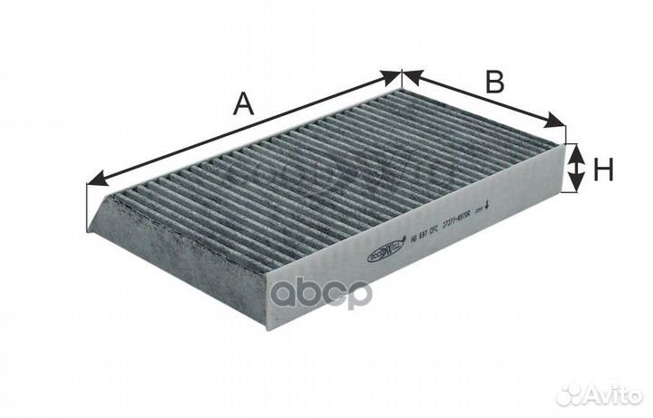 Фильтр салона renault megane 08- угольный AG 69