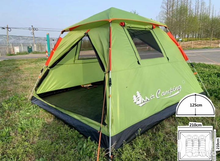 Автоматическая палатка трехместная