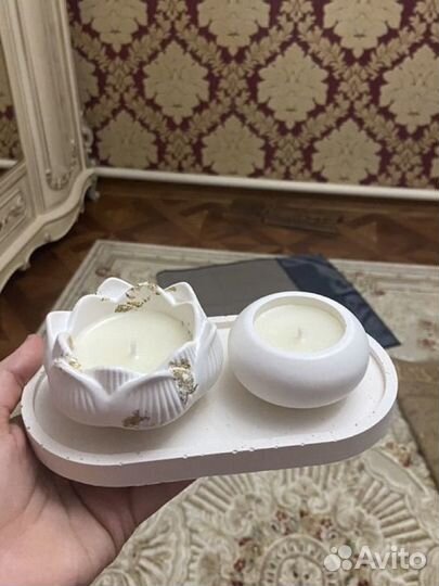 Свечи в гипсе