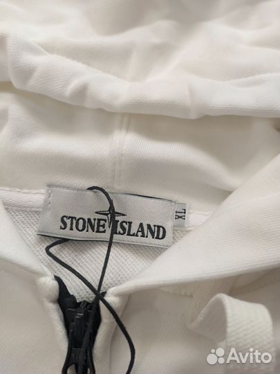 Худи Зип Stone island белый L