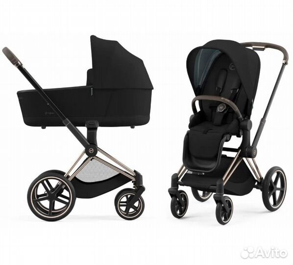 Коляска cybex priam 2 в 1 sepia black