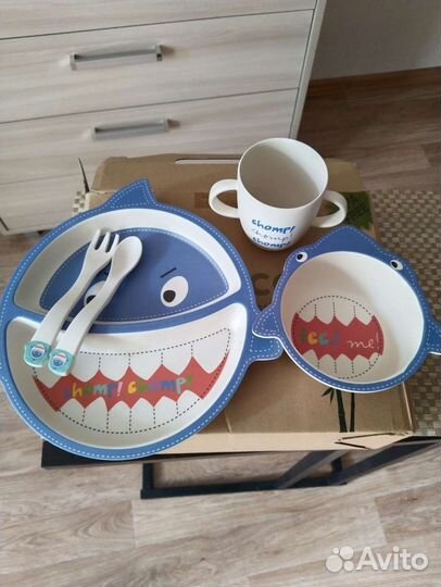 Набор посуды из бамбука детский