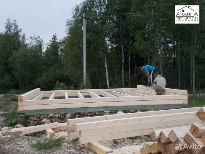 Срубы дома 6х6м 2 этажа из бруса строительство