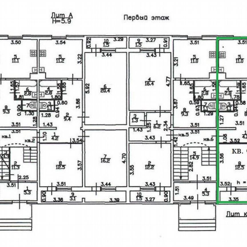 Квартира 3-комн. 77 м² в рп Кадуй — фото 8 из 8