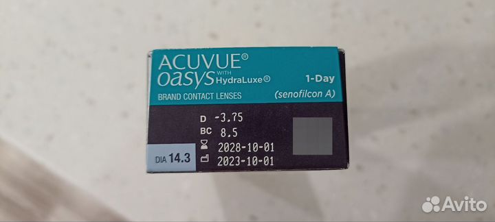 Однодневные линзы acuvue oasis -3. 75