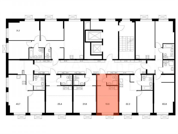Квартира-студия, 19,9 м², 11/14 эт.