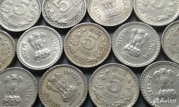 Монеты Индии 5 рупий