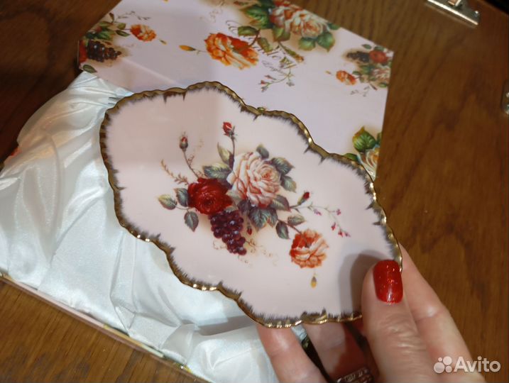 Блюдо для лимона оливок с вилочкой