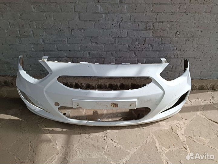 Бампер передний hyundai solaris 2014 года