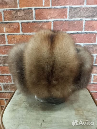 Шапка ушанка соболь-кожа