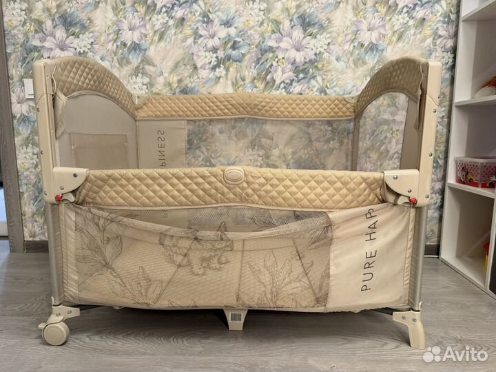 Манеж кровать happy baby wilson с матрасом