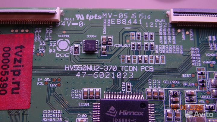 HV550WU2-370 tcon PCB 47-6021023