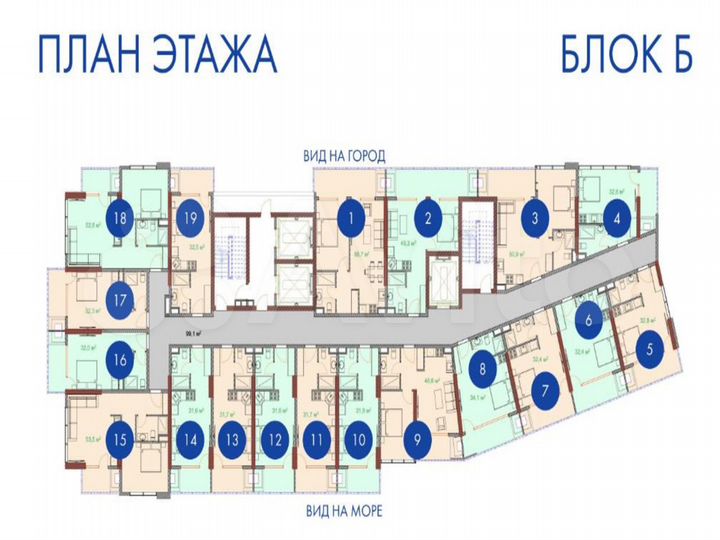 2-к. квартира, 52,6 м² (Грузия)