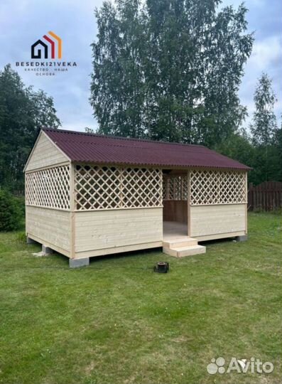 Беседка с мебелью