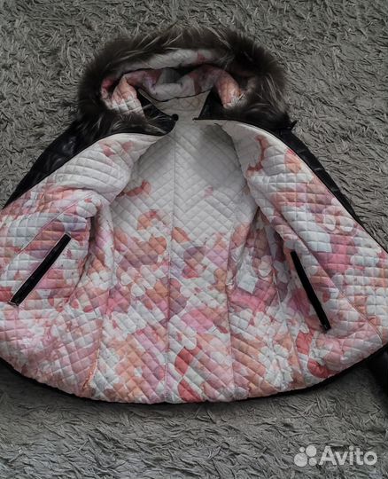 Утеплённая кожаная куртка