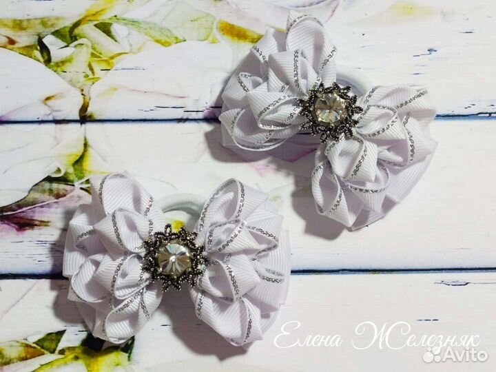 Бантики для волос ручной работы