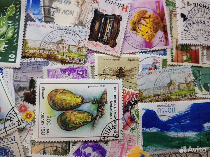 Набор почтовых марок 100 шт. без повторов. №13