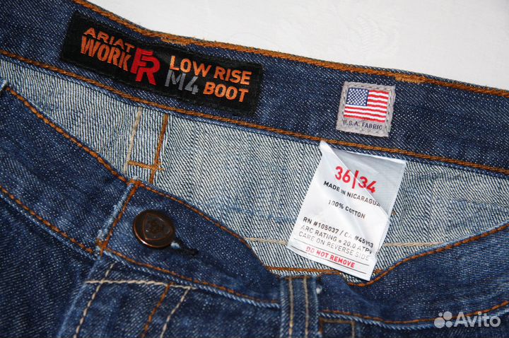 Ariat (USA) Джинсы Из Плотного Дэнима Размер 36/34