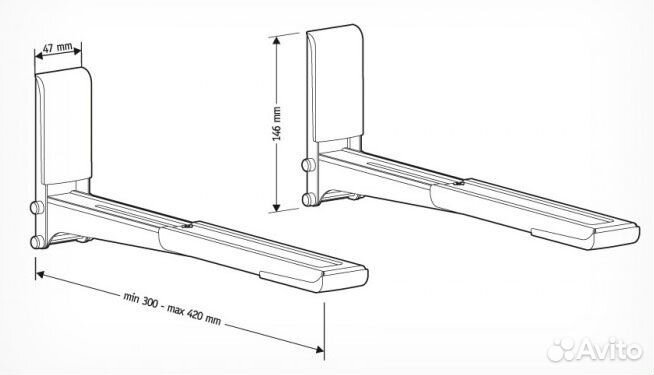 Кронштейн для микроволновки Holder MWS-2003 белый