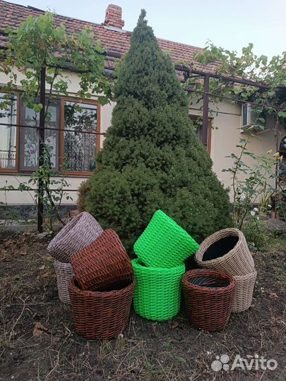 Кашпо из ротанга