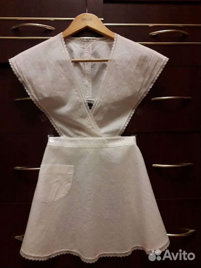 Школьный фартук р.128-140, СССР, винтаж