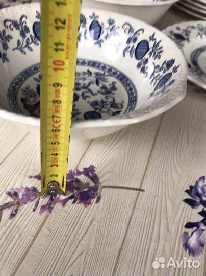 Сервиз обеденный синий лук, Royal Tudor Англия