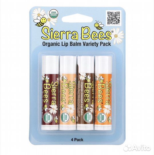 Бальзамы для губ Sierra Bees iherb ассорти