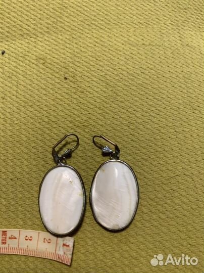 Серьги с перламутром натуральным