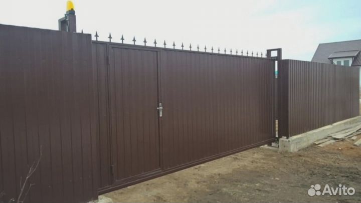 Откатные ворота под ключ