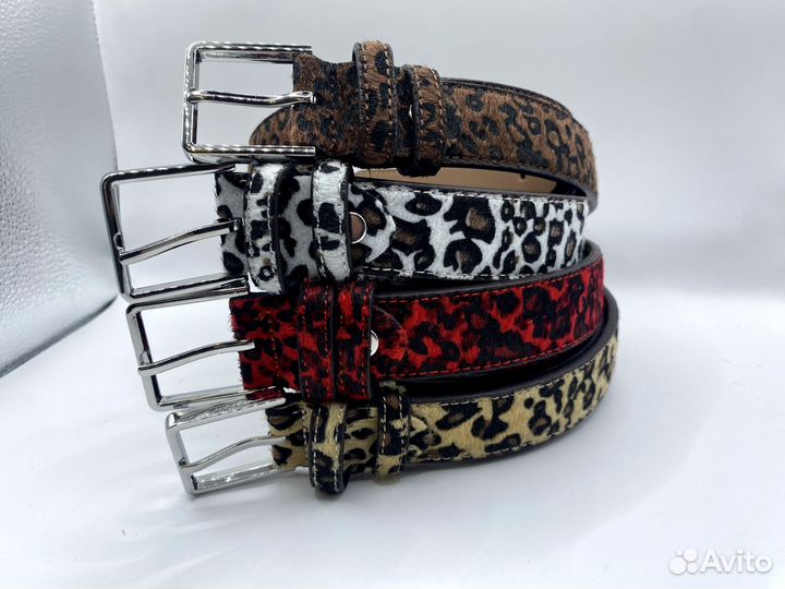 Ремень женский леопардовый