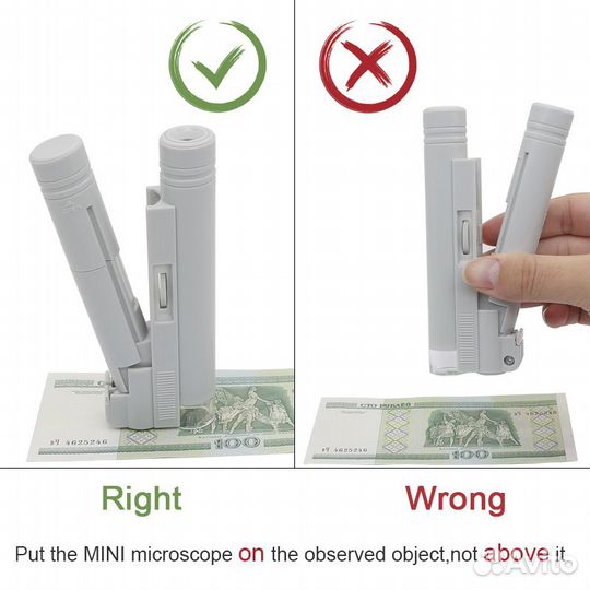 Портативный микроскоп 40X 80X 100X мини 10085-1