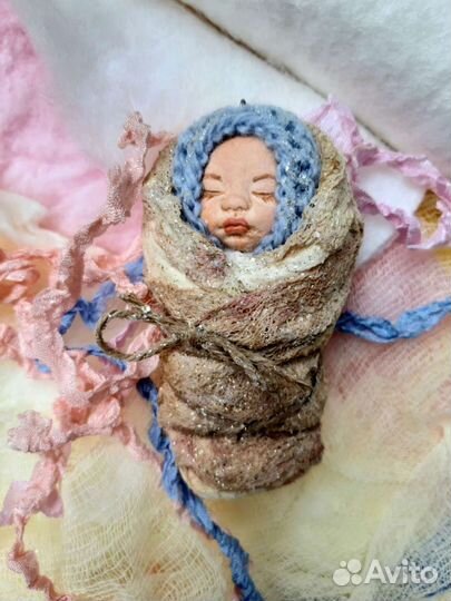 Ватные игрушки малыши-пеленашки