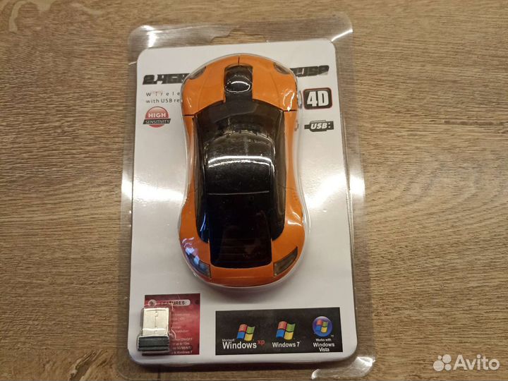 Беспроводная мышь в виде машинки