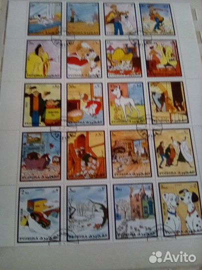 Почтовые марки 1972 год Фуджейра Дисней Круэлла