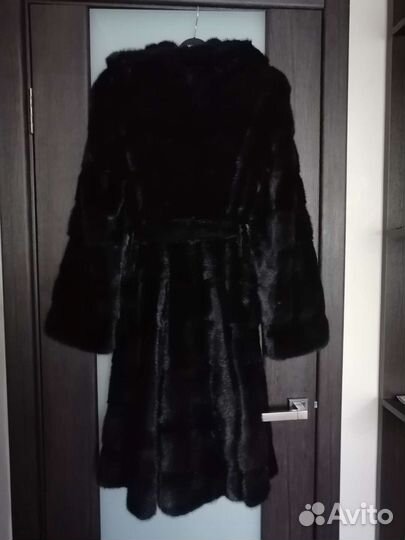 Шуба норковая с капюшоном 44 46