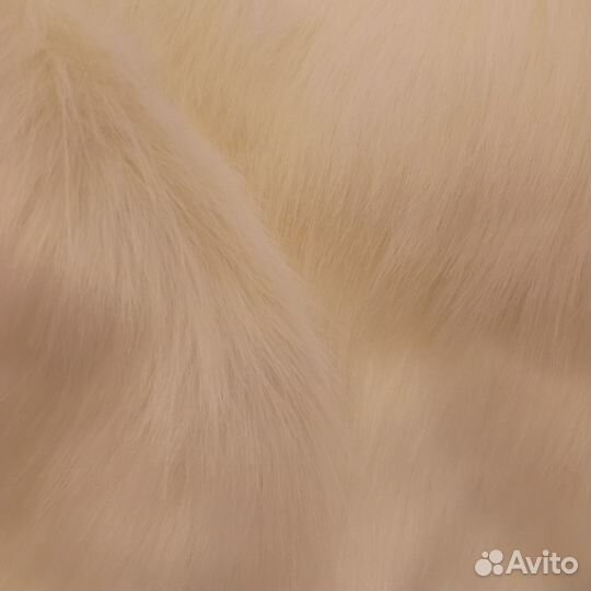 Отрез белого меха Песец - 0,4 пог.м