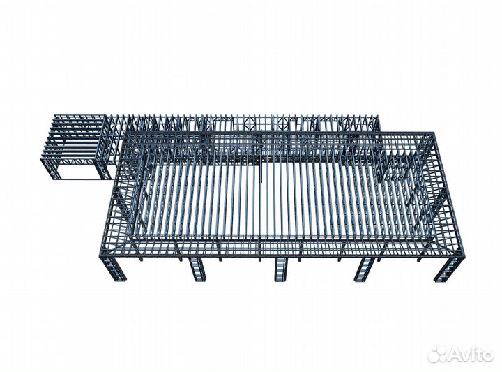 Лстк каркас магазина 500 м2 (супермаркет, автосало