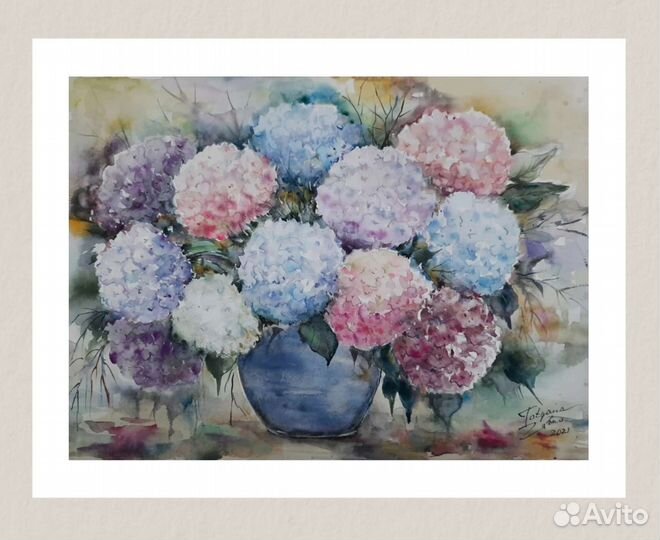 Картина акварелью 40х60, интерьерная, авт. работа