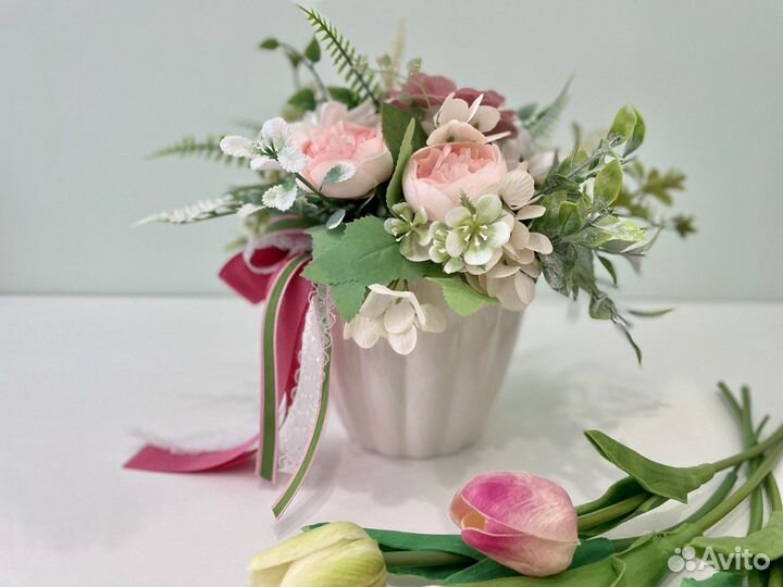 Цветочная композиция в горшке