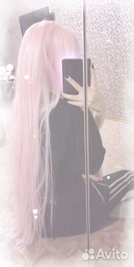 Парик розовый