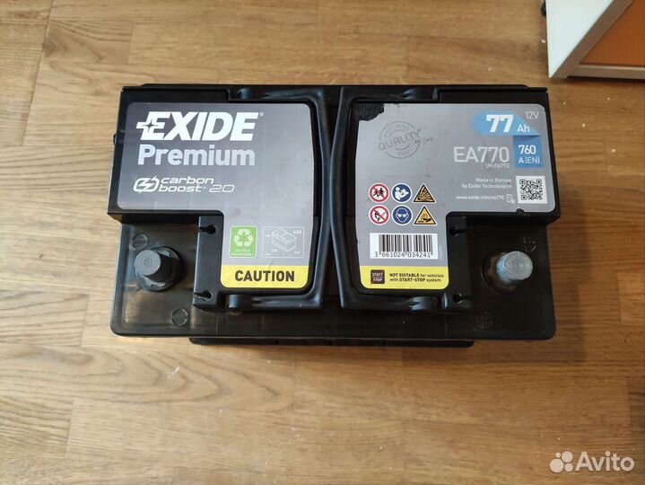 Аккумулятор 77 Ah. 760 A