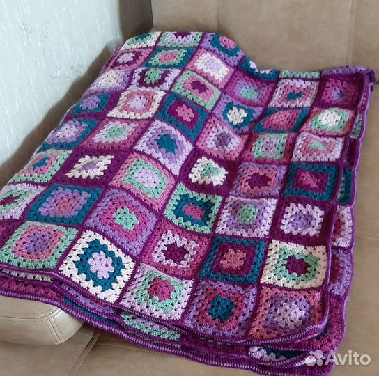 Плед вязаный крючком