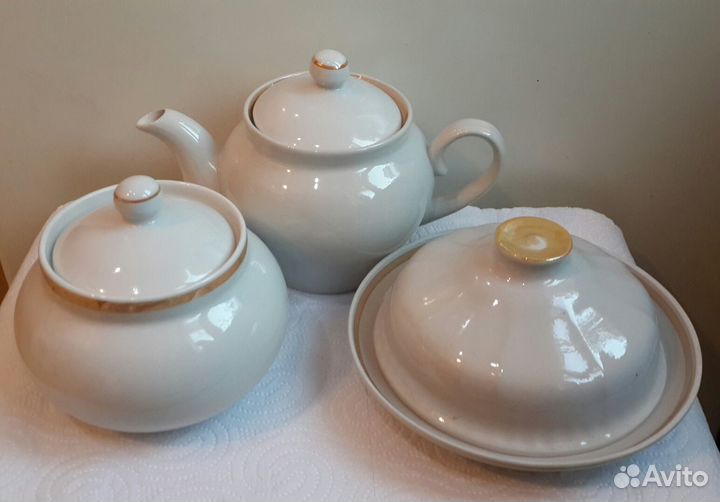 Посуда, чайник заварник, сахарница, масленка