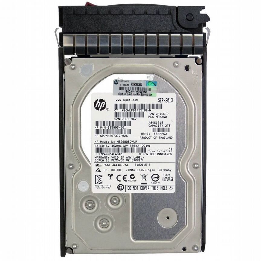 [MB2000ECWLP] Жесткий Диск Hp 2tb Sata2 3.5" Hdd Mb2000ecwlp