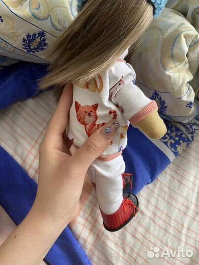 Кукла ручной работы мягкая