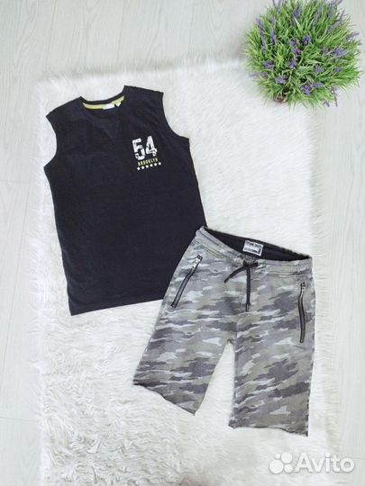 Летние фирменные комплекты мальчику 134-140 см