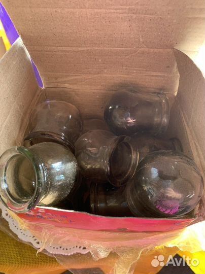 Банки стеклянные СССР для массажа