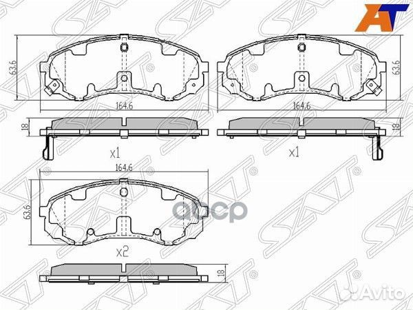 Колодки тормозные перед hyundai starex/H1 08- S